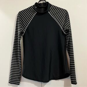 All in Motion Black and White Long Sleeve Rash Guard